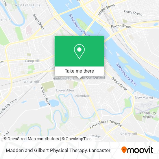 Mapa de Madden and Gilbert Physical Therapy