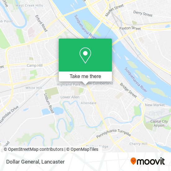 Mapa de Dollar General