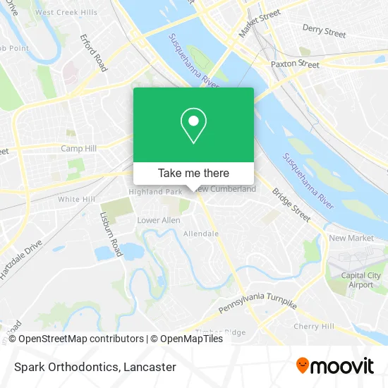 Spark Orthodontics map