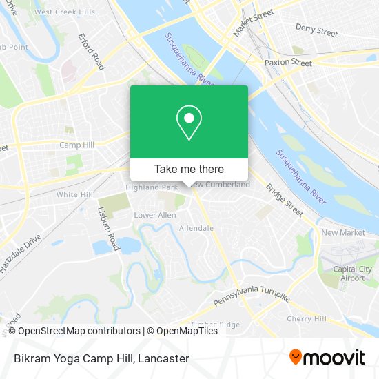 Bikram Yoga Camp Hill map