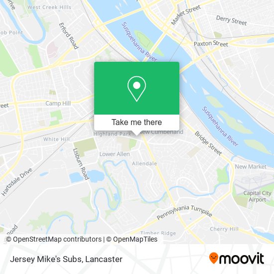Jersey Mike's Subs map