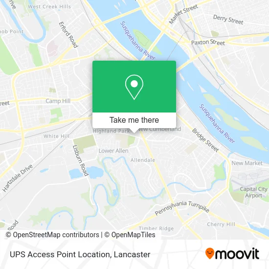 UPS Access Point Location map