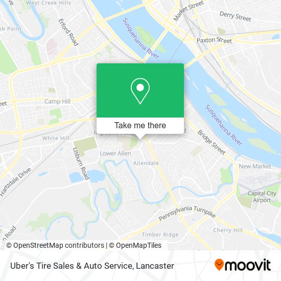 Mapa de Uber's Tire Sales & Auto Service