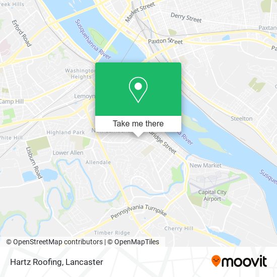 Mapa de Hartz Roofing