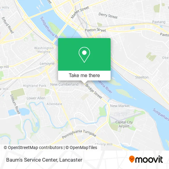Baum's Service Center map