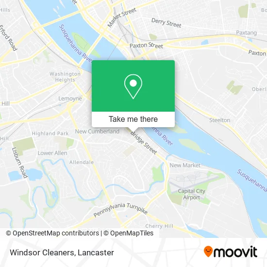 Windsor Cleaners map