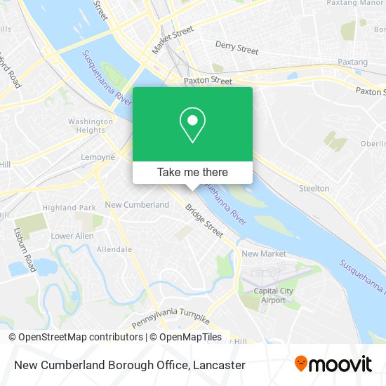 New Cumberland Borough Office map