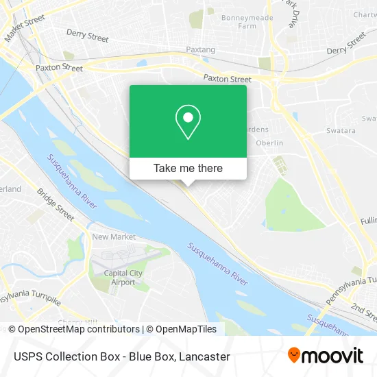 USPS Collection Box - Blue Box map