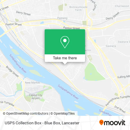 USPS Collection Box - Blue Box map