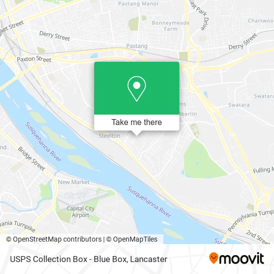 USPS Collection Box - Blue Box map