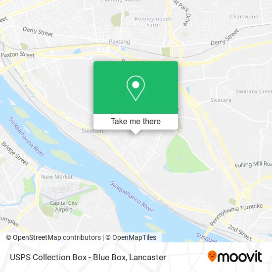 USPS Collection Box - Blue Box map