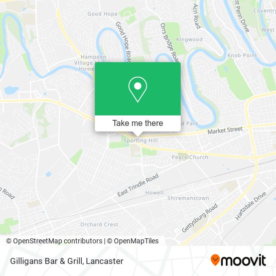 Mapa de Gilligans Bar & Grill