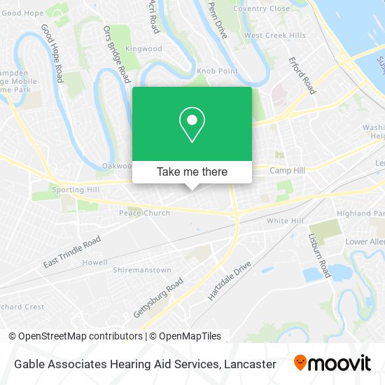 Mapa de Gable Associates Hearing Aid Services
