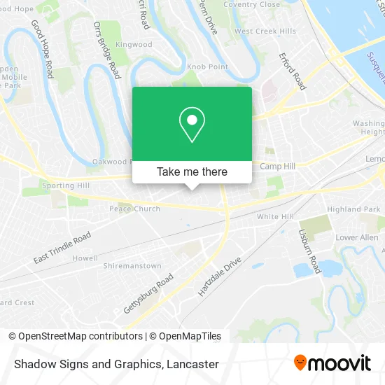 Shadow Signs and Graphics map