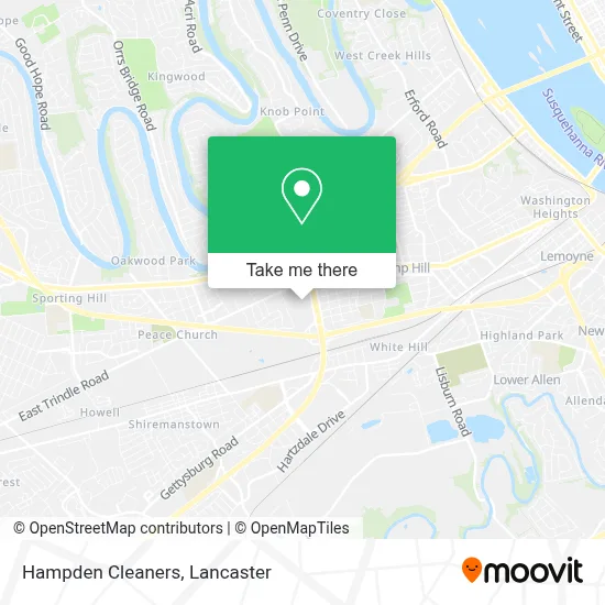 Hampden Cleaners map