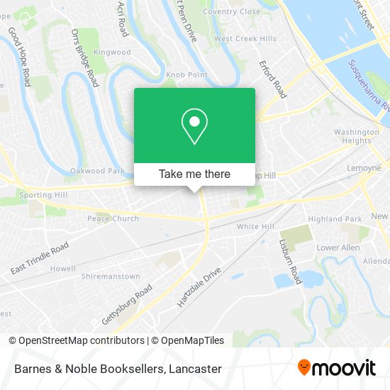Mapa de Barnes & Noble Booksellers