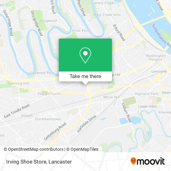 Irving Shoe Store map
