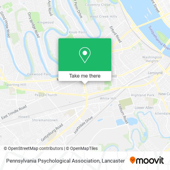 Pennsylvania Psychological Association map