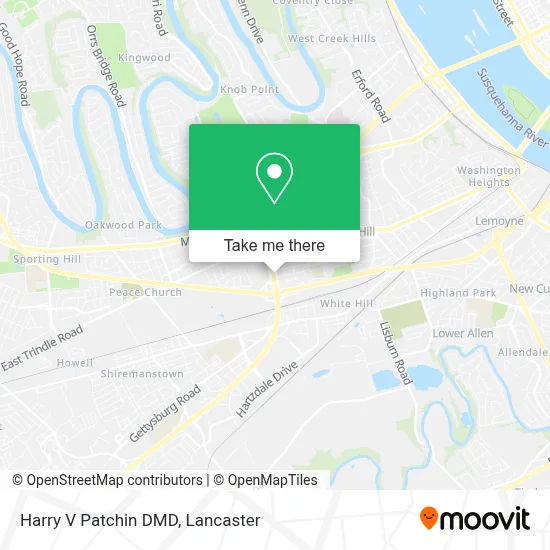Harry V Patchin DMD map