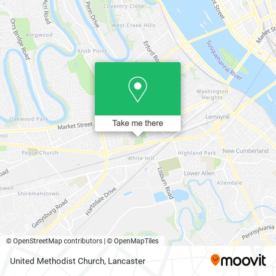 United Methodist Church map