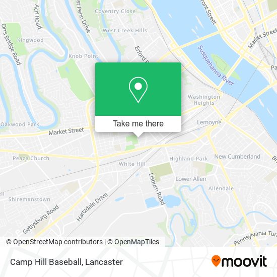 Camp Hill Baseball map
