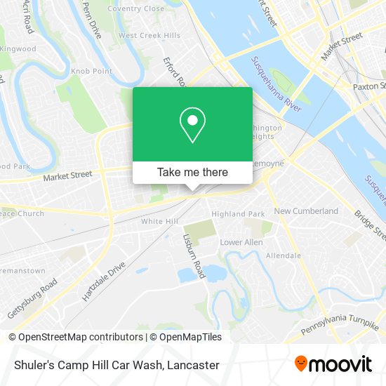 Shuler's Camp Hill Car Wash map