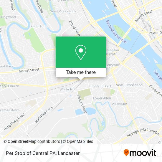 Pet Stop of Central PA map