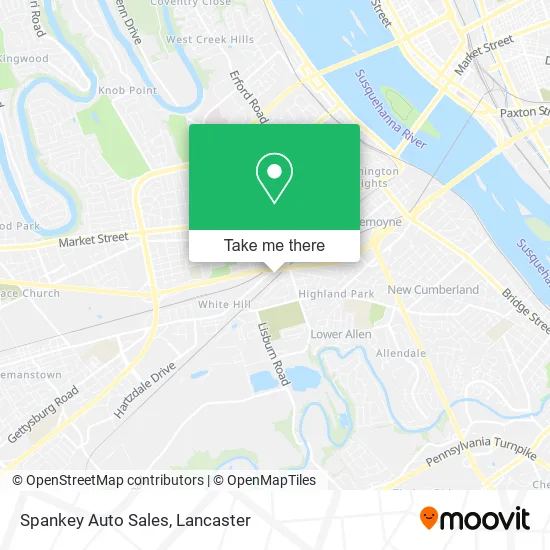 Spankey Auto Sales map