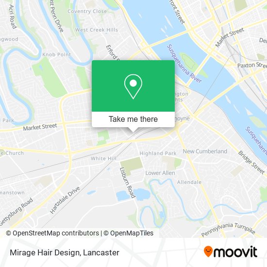 Mirage Hair Design map