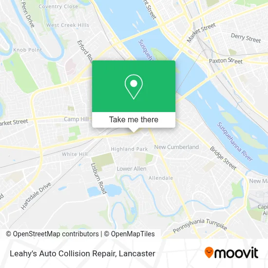 Leahy's Auto Collision Repair map