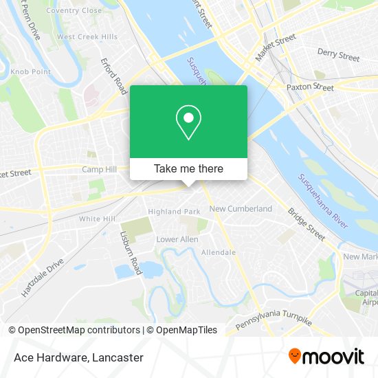 Mapa de Ace Hardware