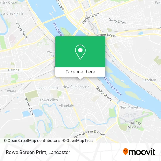 Rowe Screen Print map