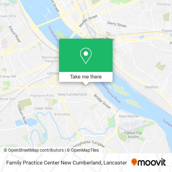 Mapa de Family Practice Center New Cumberland