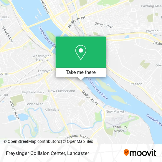 Freysinger Collision Center map