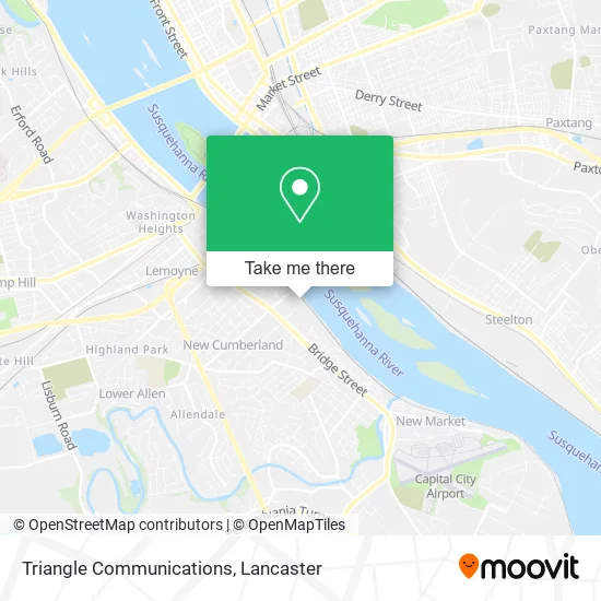 Triangle Communications map