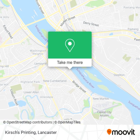 Kirsch's Printing map