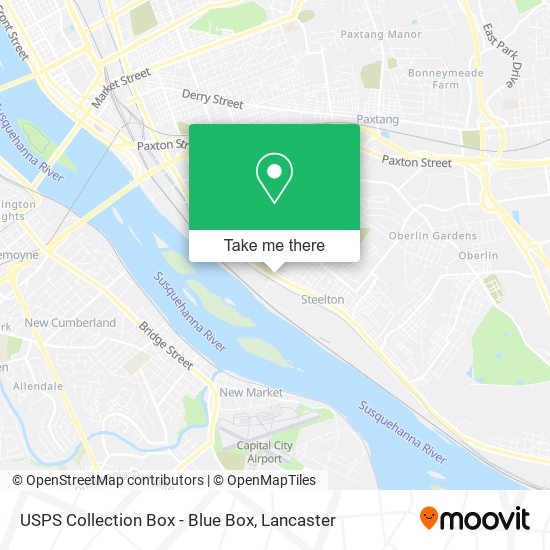 USPS Collection Box - Blue Box map