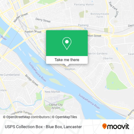 Mapa de USPS Collection Box - Blue Box