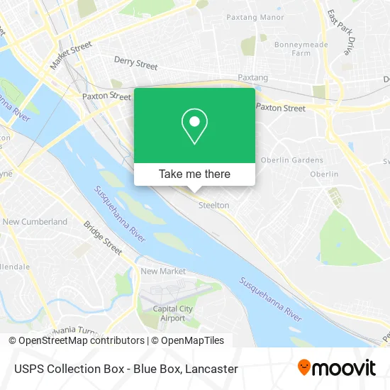 USPS Collection Box - Blue Box map