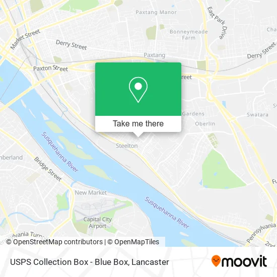 USPS Collection Box - Blue Box map