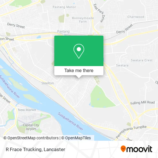 R Frace Trucking map