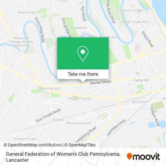 Mapa de General Federation of Women's Club Pennsylvania