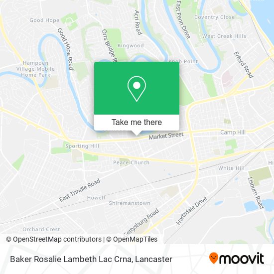 Baker Rosalie Lambeth Lac Crna map