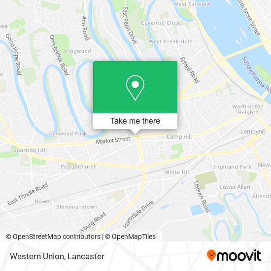 Mapa de Western Union