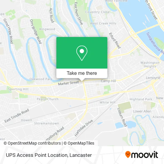 UPS Access Point Location map