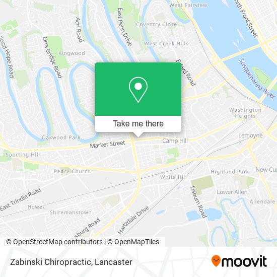 Zabinski Chiropractic map