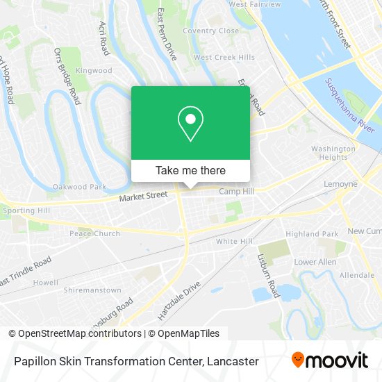 Papillon Skin Transformation Center map