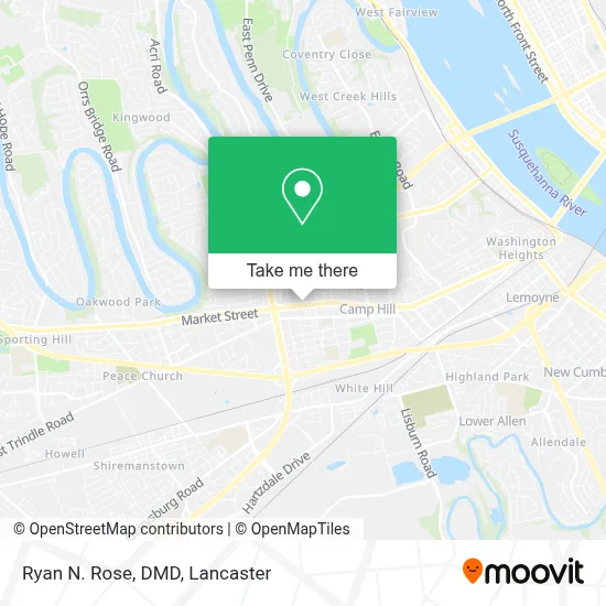 Ryan N. Rose, DMD map