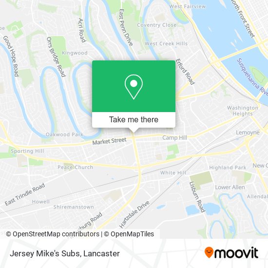 Mapa de Jersey Mike's Subs