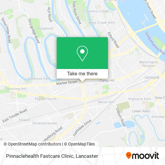 Pinnaclehealth Fastcare Clinic map